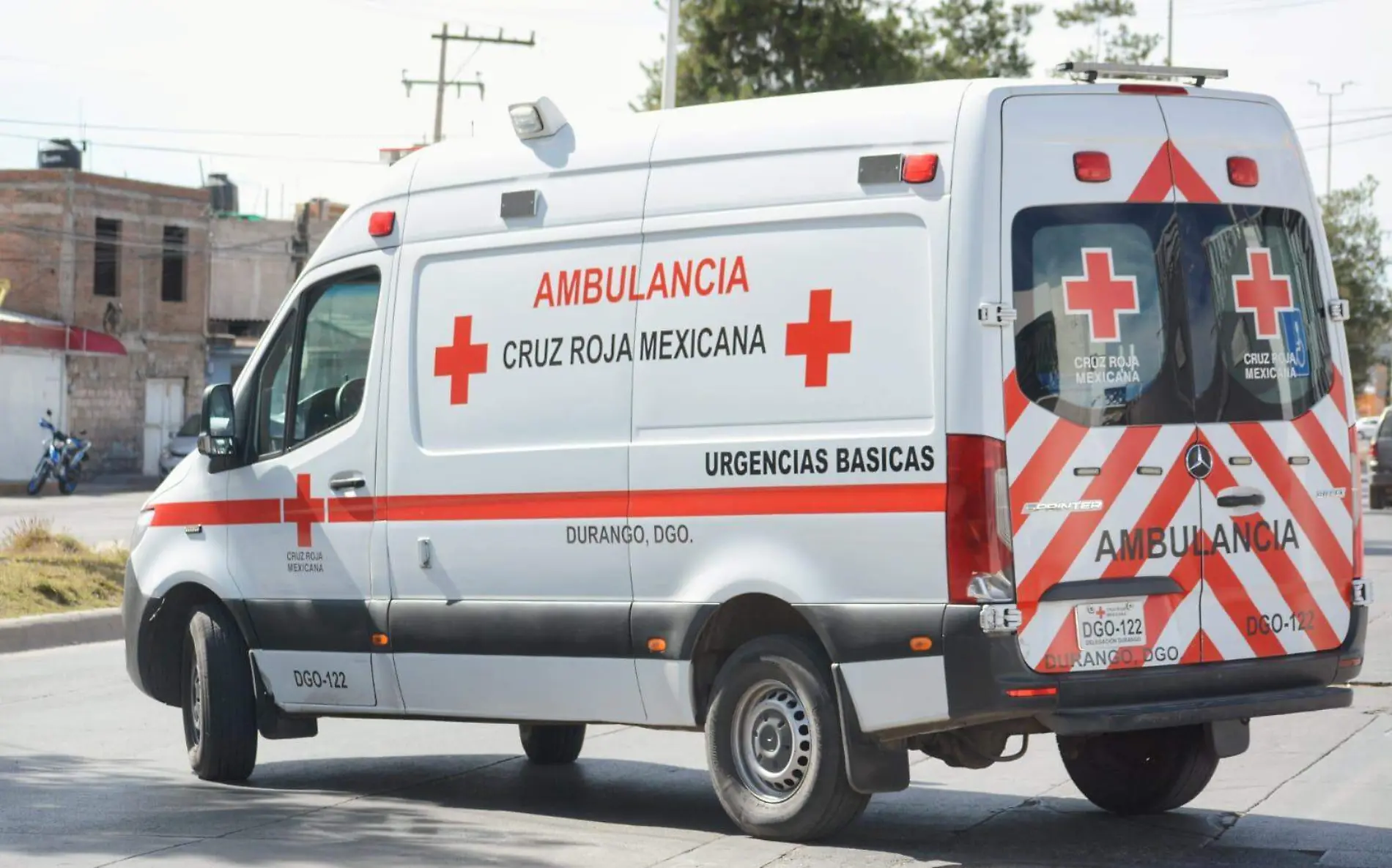 Ambulancia de la Cruz Roja en Durango